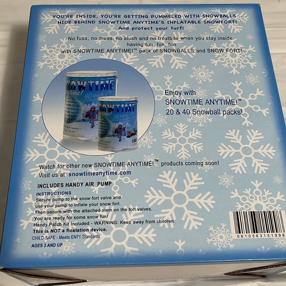 Snow time inflatable snow fort nwot - Picture 3 of 3